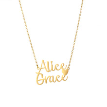 Lade das Bild in den Galerie-Viewer, LOANYA Partner Namenskette mit Herz Necklaces Loanya Gold 40 cm