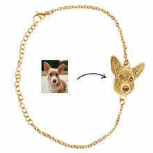 Lade das Bild in den Galerie-Viewer, Armband mit Haustier Portrait Bracelet Loanya Gold