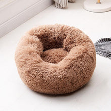 Lade das Bild in den Galerie-Viewer, HYGGENS Rundes Plüsch-Kuschelbett für Hunde und Katzen eConcept Store - Produkte für Dich Braun XS 40 cm