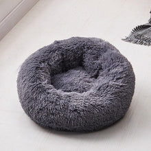 Lade das Bild in den Galerie-Viewer, HYGGENS Rundes Plüsch-Kuschelbett für Hunde und Katzen eConcept Store - Produkte für Dich Grau XS 40 cm