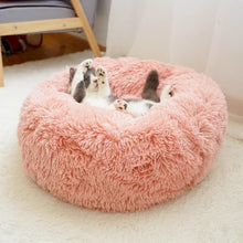 Lade das Bild in den Galerie-Viewer, HYGGENS Rundes Plüsch-Kuschelbett für Hunde und Katzen eConcept Store - Produkte für Dich Rosa XS 40 cm