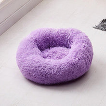 Lade das Bild in den Galerie-Viewer, HYGGENS Rundes Plüsch-Kuschelbett für Hunde und Katzen eConcept Store - Produkte für Dich Violett XS 40 cm