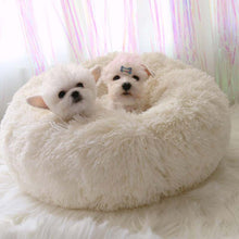 Lade das Bild in den Galerie-Viewer, HYGGENS Rundes Plüsch-Kuschelbett für Hunde und Katzen eConcept Store - Produkte für Dich Weiß XS 40 cm