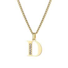 Lade das Bild in den Galerie-Viewer, LOANYA Buchstaben Kette mit Zirkoniasteinen Necklaces Loanya D 35