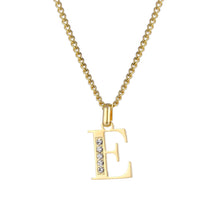 Lade das Bild in den Galerie-Viewer, LOANYA Buchstaben Kette mit Zirkoniasteinen Necklaces Loanya E 35