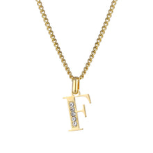 Lade das Bild in den Galerie-Viewer, LOANYA Buchstaben Kette mit Zirkoniasteinen Necklaces Loanya F 35