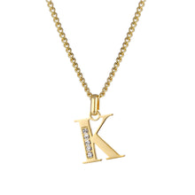 Lade das Bild in den Galerie-Viewer, LOANYA Buchstaben Kette mit Zirkoniasteinen Necklaces Loanya K 35