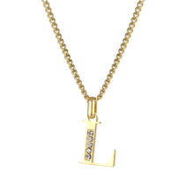 Lade das Bild in den Galerie-Viewer, LOANYA Buchstaben Kette mit Zirkoniasteinen Necklaces Loanya L 35