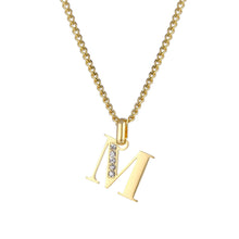 Lade das Bild in den Galerie-Viewer, LOANYA Buchstaben Kette mit Zirkoniasteinen Necklaces Loanya M 35