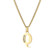 Lade das Bild in den Galerie-Viewer, LOANYA Buchstaben Kette mit Zirkoniasteinen Necklaces Loanya Q 35