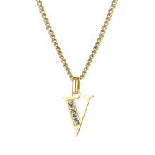 Lade das Bild in den Galerie-Viewer, LOANYA Buchstaben Kette mit Zirkoniasteinen Necklaces Loanya V 35