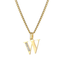 Lade das Bild in den Galerie-Viewer, LOANYA Buchstaben Kette mit Zirkoniasteinen Necklaces Loanya W 35