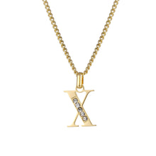 Lade das Bild in den Galerie-Viewer, LOANYA Buchstaben Kette mit Zirkoniasteinen Necklaces Loanya X 35