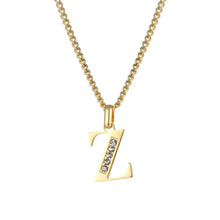 Lade das Bild in den Galerie-Viewer, LOANYA Buchstaben Kette mit Zirkoniasteinen Necklaces Loanya Z 35