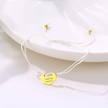 Lade das Bild in den Galerie-Viewer, LOANYA gravierbares Herzarmband Loanya Gold Weiß