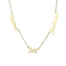 Lade das Bild in den Galerie-Viewer, LOANYA Halskette mit 3 Namen Necklaces Loanya Gold 40 cm