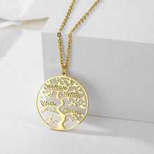 Lade das Bild in den Galerie-Viewer, LOANYA Lebensbaum Kette mit Gravur Loanya Gold 40 cm