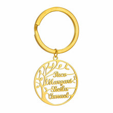Lade das Bild in den Galerie-Viewer, LOANYA Lebensbaum Schlüsselanhänger mit eingravierten Namen eConcept Store - Produkte für Dich Gold