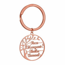 Lade das Bild in den Galerie-Viewer, LOANYA Lebensbaum Schlüsselanhänger mit eingravierten Namen eConcept Store - Produkte für Dich Roségold