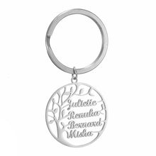 Lade das Bild in den Galerie-Viewer, LOANYA Lebensbaum Schlüsselanhänger mit eingravierten Namen eConcept Store - Produkte für Dich Silber