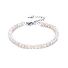 Lade das Bild in den Galerie-Viewer, LOANYA Perlen-Fußkettchen mit Gravur Bracelet Loanya Silber