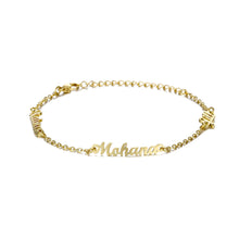 Lade das Bild in den Galerie-Viewer, LOANYA personalisierbares Armband mit 3 Namen Bracelets Loanya Gold