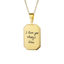 Lade das Bild in den Galerie-Viewer, LOANYA personalisierte Plättchen Halskette Loanya 40 cm Gold