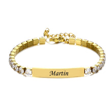 Lade das Bild in den Galerie-Viewer, LOANYA personalisiertes Zirkonia Armband Loanya Gold