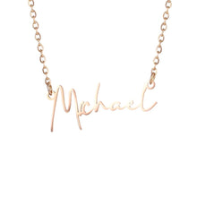 Lade das Bild in den Galerie-Viewer, Namenskette im Signaturstil Necklaces Loanya Roségold 40 cm