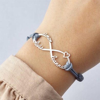 LOANYA Armband mit Unendlichkeitszeichen Bracelet Loanya Silber Blau 