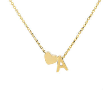 LOANYA Halskette mit kleinem Herz und einem Buchstaben eConcept Store - Produkte für Dich Gold A 