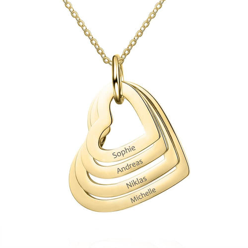 LOANYA Kette mit personalisierten Herzen eConcept Store - Produkte für Dich 40 cm 2 Gold
