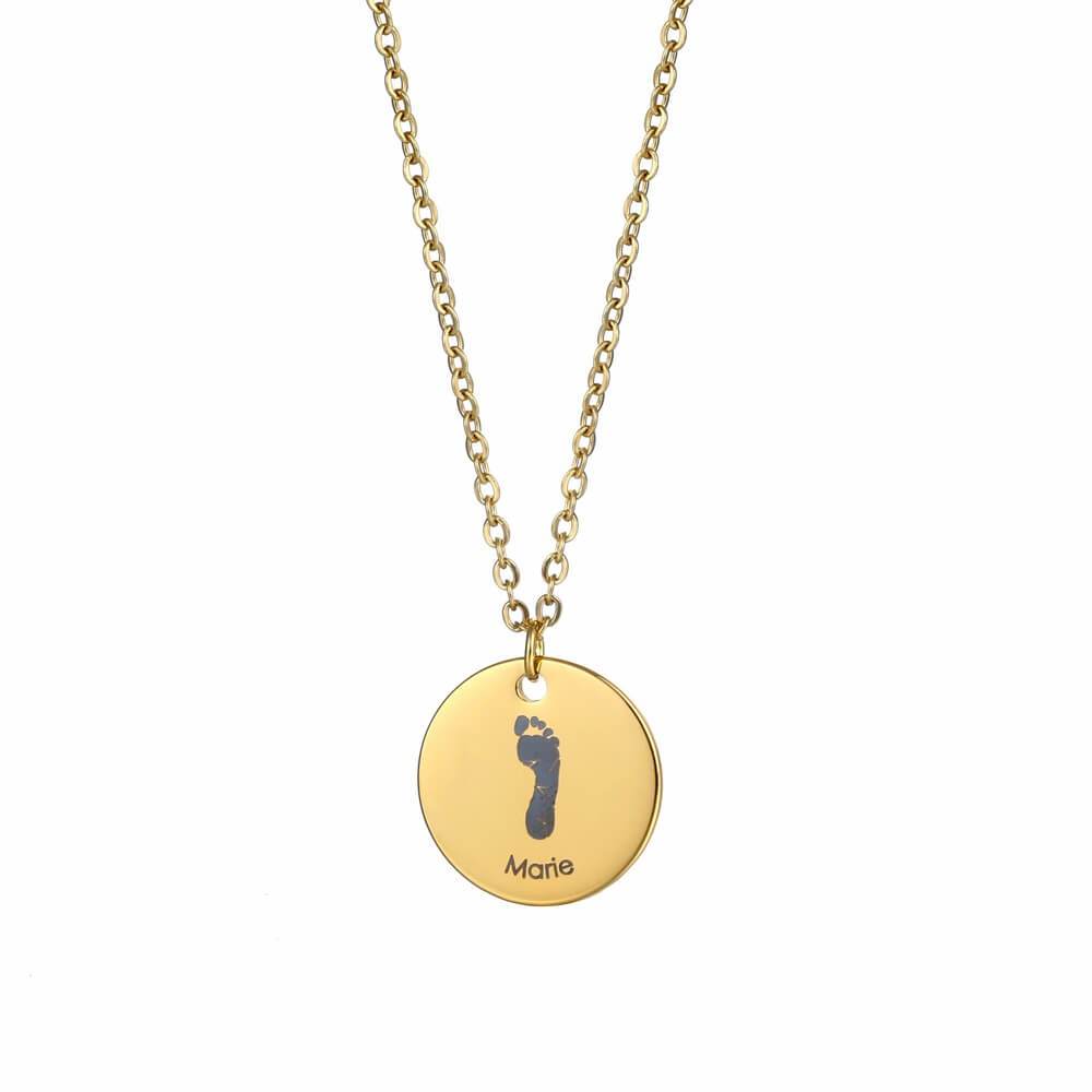 LOANYA personalisierbare Halskette mit Hand- oder Fußabdruck Loanya 40 cm Gold 