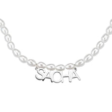 Lade das Bild in den Galerie-Viewer, Perlen Namenskette Necklaces Loanya Silber 38 cm 
